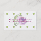 パタストライプのーンバラ事業ロイヤリティパンチカード 予約カード (裏面)