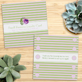 パタストライプのーンバラ事業ロイヤリティパンチカード 予約カード