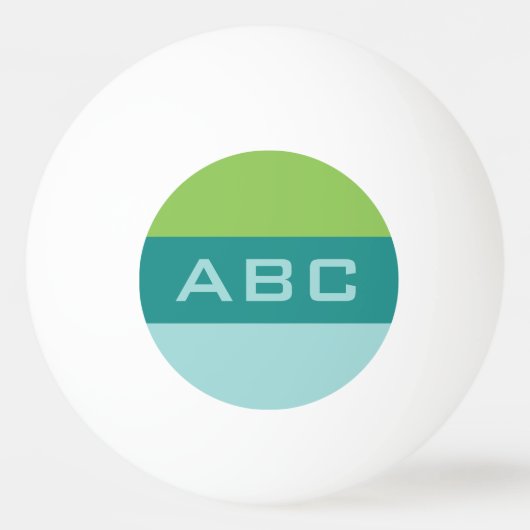 パタストライプーンカスタムパターンのモノグラムピンポンボール 卓球ボール (正面)