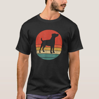 パタデールテリア ビンテージ 犬 シルエット レトロデザイン Tシャツ