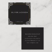 パタファンシーーン金ゴールド縁ど スクエア名刺 (正面/裏面)