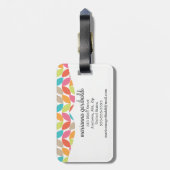 パタモダンカラフルーンパーソナライズされた ラゲッジタグ (裏面縦)