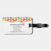 パタモダンカラフルーンパーソナライズされた ラゲッジタグ (裏面横)