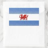 パタモダンゴニア国旗 長方形シール (バッグ)