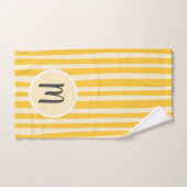 パタモダンストライプーンカスタムカラーモノグラムの バスタオルセット (ハンドタオル)