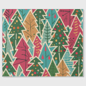 パタモダンーンのクリスマスツリーのラッピング紙 ラッピングペーパー (フラット)