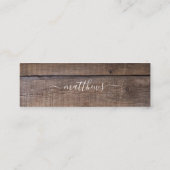 パタモダンーン素朴モノグラム名ブックマークカード スキニー名刺 (裏面)