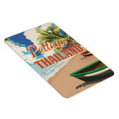 パタヤタイランドヴィンテージ旅行ポスター マグネット (右側)