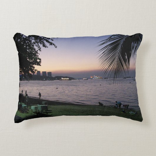 パタヤビーチサンセット…チョンブリ（タイ） アクセントクッション (正面)