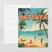 パタヤビーチ タイ 旅行 ポストカード (正面/裏面)