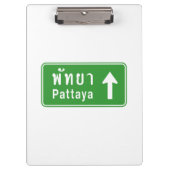 パタヤ前方⚠タイ高速道路交通標識⚠ クリップボード (正面)