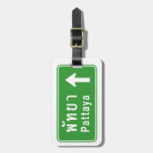 パタヤ前方⚠タイ高速道路交通標識⚠ ラゲッジタグ (正面縦)