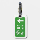 パタヤ前方⚠タイ高速道路交通標識⚠ ラゲッジタグ (裏面縦)