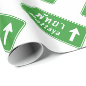 パタヤ前方⚠タイ高速道路交通標識⚠ ラッピングペーパー (ロールコーナー)