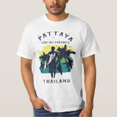 パタヤ・タイでの印刷クラシック Tシャツ (正面)