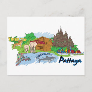 パタヤ・タイランド有名都市 ポストカード