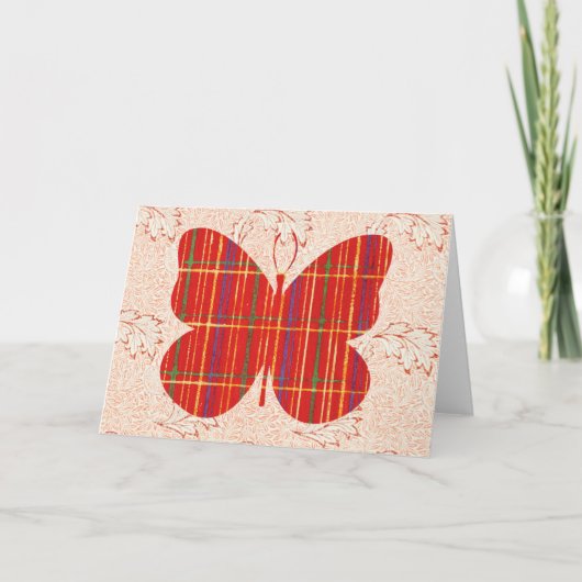 パタンアートノートカード上の蝶パターン3 カード (正面)