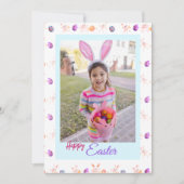 パタンイースターフォトホリデーカード サンキューカード (正面)