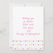 パタンイースターフォトホリデーカード サンキューカード (裏面)