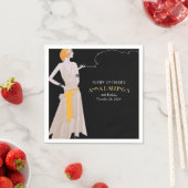 パタン'オン・ザ・リッツ20のフラッパーパーティの招待状 スタンダードカクテルナプキン (インサイチュ)