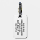 パタンスポーツをテーマにしたサッカーテニス野球 ラゲッジタグ (裏面縦)