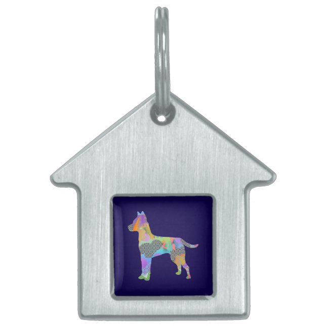 パタンドッグハウス ペットネームタグ (正面)