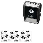 パタンドッグポーズコリー縁どズ セルフインキングスタンプ (インサイチュ)