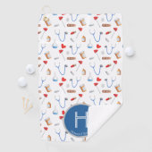 パタンブルーモノグラム医師 ゴルフタオル (インサイチュ)