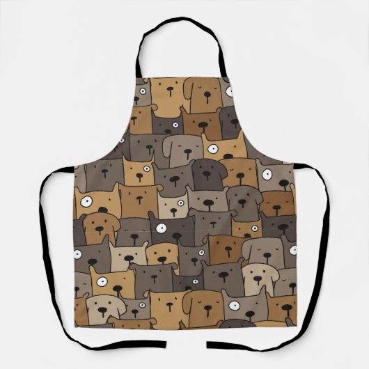 パタンペットかわいい犬好き エプロン (正面)