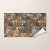 パタンペットかわいい犬好き ハンドタオル (ハンドタオル)