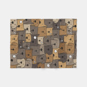 パタンペットかわいい犬好き フリースブランケット (正面(横))