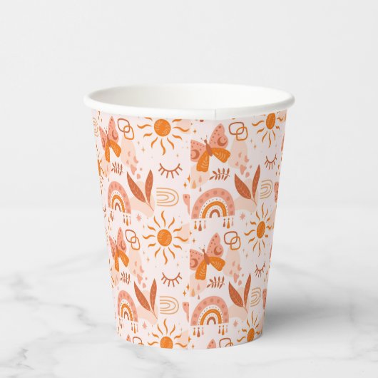 パタンボホボヘミアンサンシャインチョウチョウ 紙コップ (右)