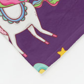 パタンユニコーンおもしろい魔法馬 フリースブランケット (角)