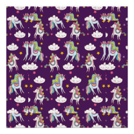 パタンユニコーンおもしろい魔法馬 ポスター