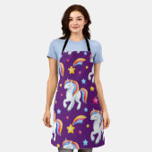 パタンユニコーン魔法馬かわいい エプロン (着用した状態)