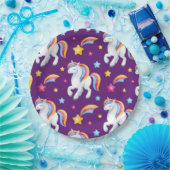 パタンユニコーン魔法馬かわいい ペーパープレート (パーティー)