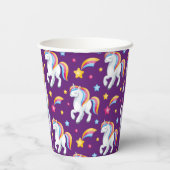 パタンユニコーン魔法馬かわいい 紙コップ (裏面)