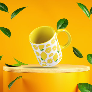 パタンレモンフルーツコーヒーマグ マグカップ