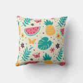 パタン熱帯果実スイカのパイナップルとFl クッション (裏面)