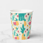 パタン熱帯果実スイカのパイナップル 紙コップ (左)