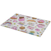 パターおもしろいンユニコーン魔法かわいい カッティングボード (角)