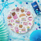 パターおもしろいンユニコーン魔法かわいい ペーパープレート (パーティー)