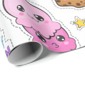 パターおもしろいンユニコーン魔法かわいい ラッピングペーパー (ロールコーナー)