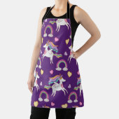 パターおもしろいンユニコーン魔法馬かわいい エプロン (インサイチュ)