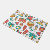 パターおもしろいン夏ビーチ休暇 ドアマット (アングル)