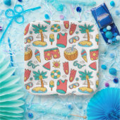 パターおもしろいン夏ビーチ休暇 ペーパープレート (パーティー)