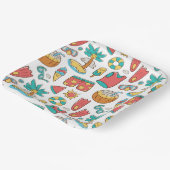 パターおもしろいン夏ビーチ休暇 ペーパープレート (傾斜あり)