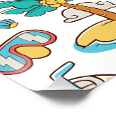 パターおもしろいン夏ビーチ休暇 ポスター (コーナー)