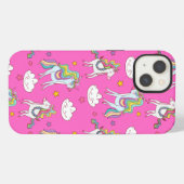 パターおもしろいン・ユニコーン iPhoneケース (裏面横)
