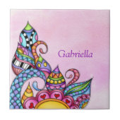 パターお洒落ンの形状と渦巻き タイル (正面)